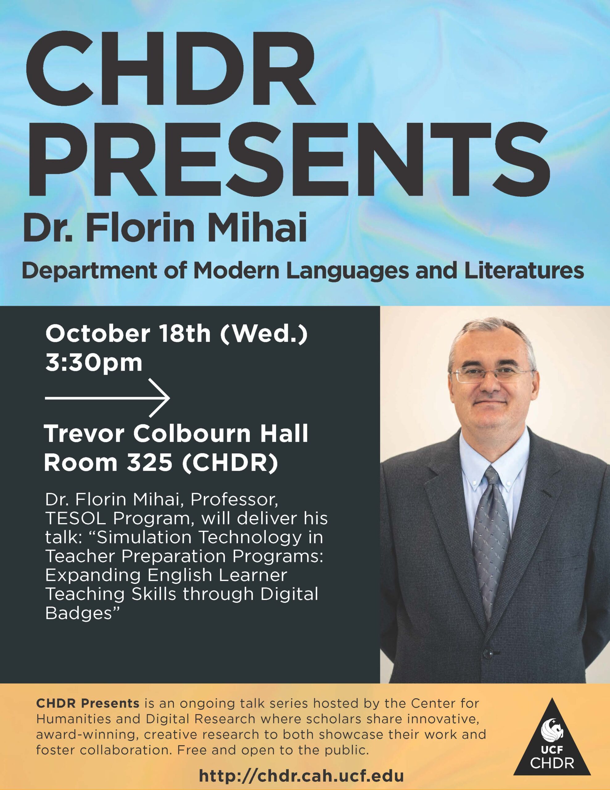 CHDR Presents:  Florin Mihai poster
