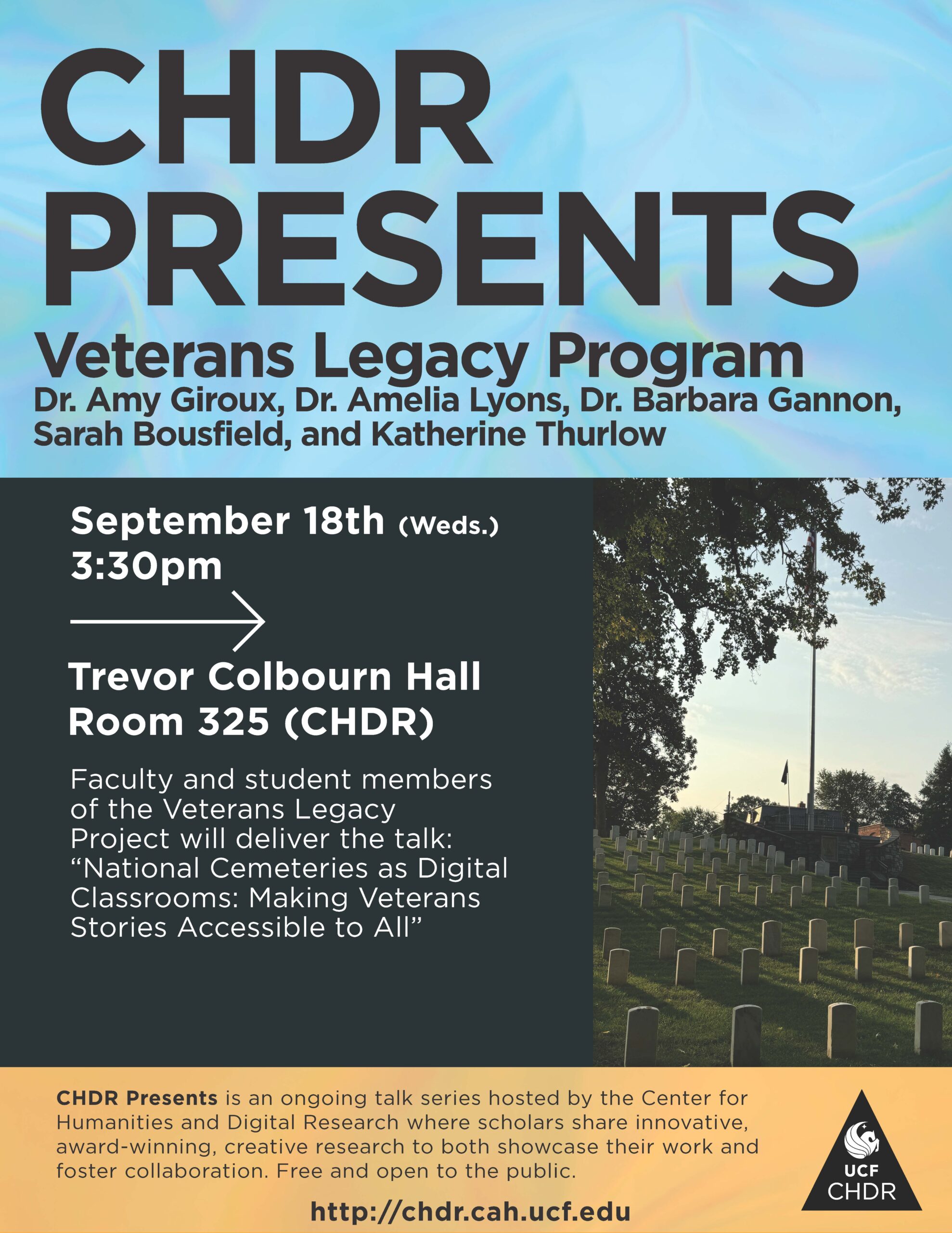 CHDR Presents: Veteran’s Legacy Program (VLP) poster