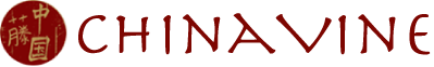 Red text reading "ChinaVine," with a red circular emblem featuring Chinese characters on the left.