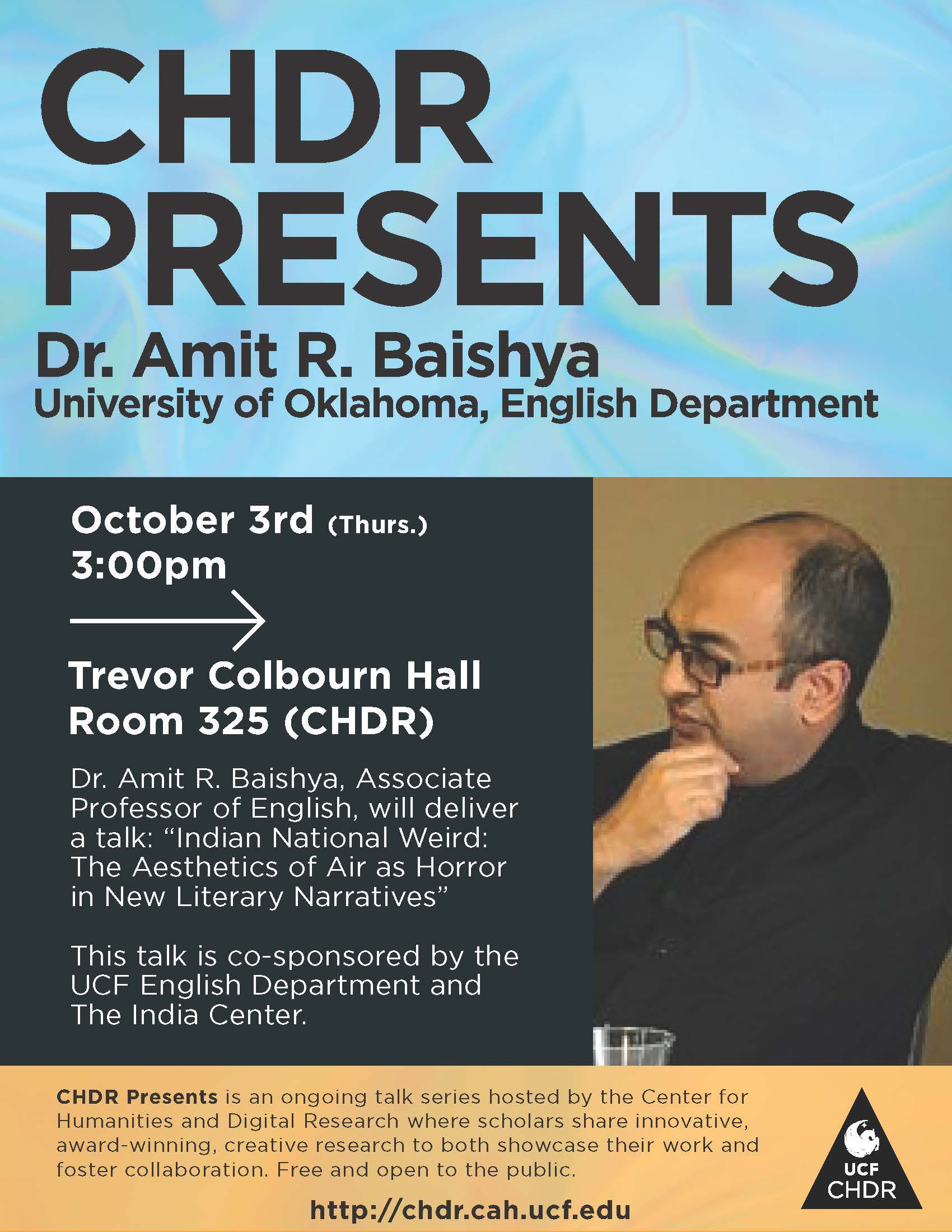 CHDR Presents: Amit R. Baishya poster