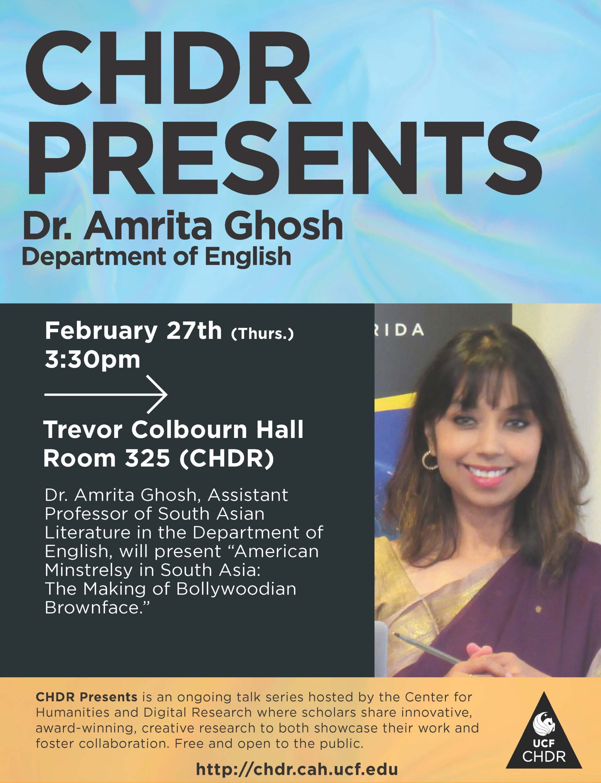 CHDR Presents: Amrita Ghosh poster