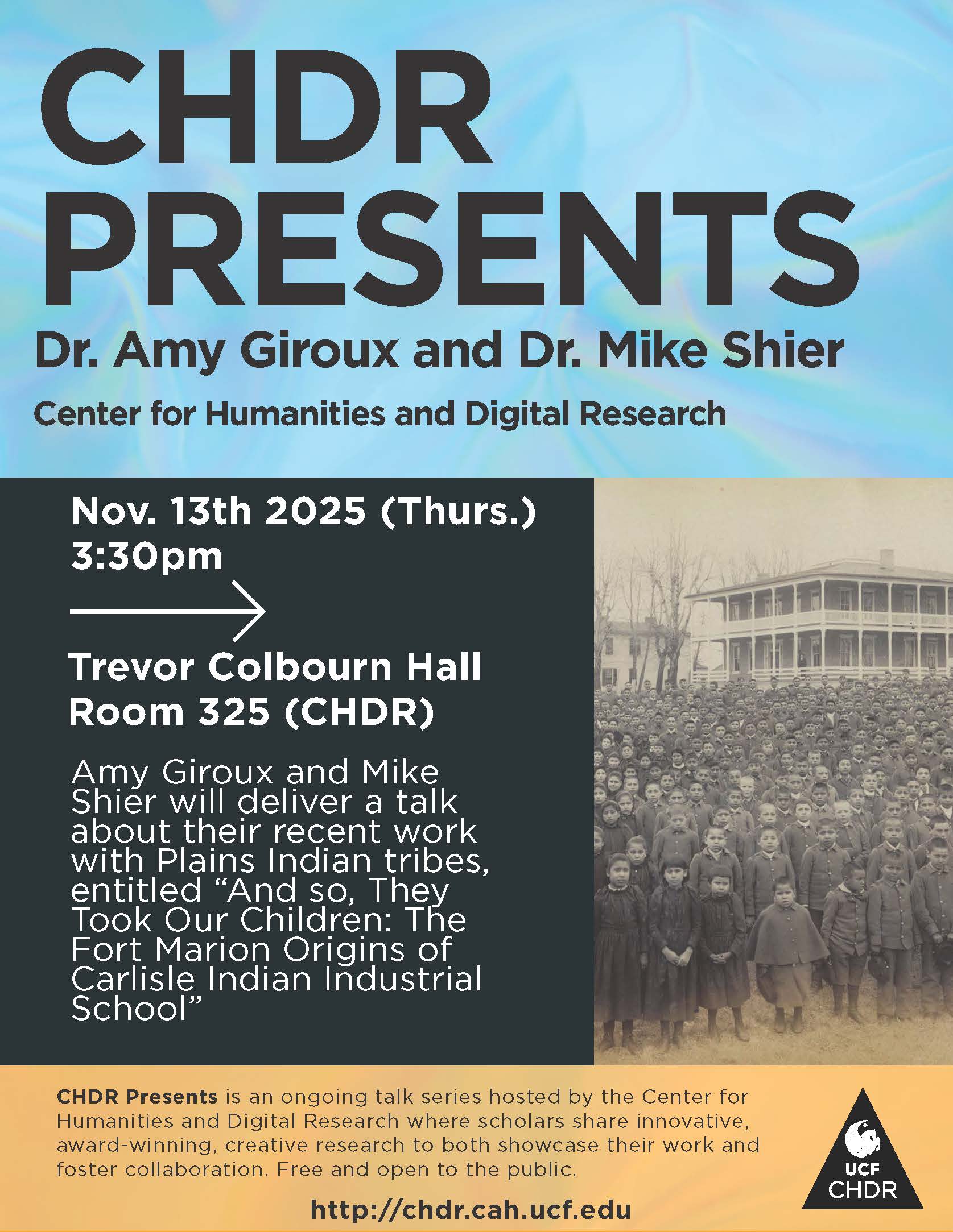 CHDR Presents: Amy Giroux and Mike Shier poster