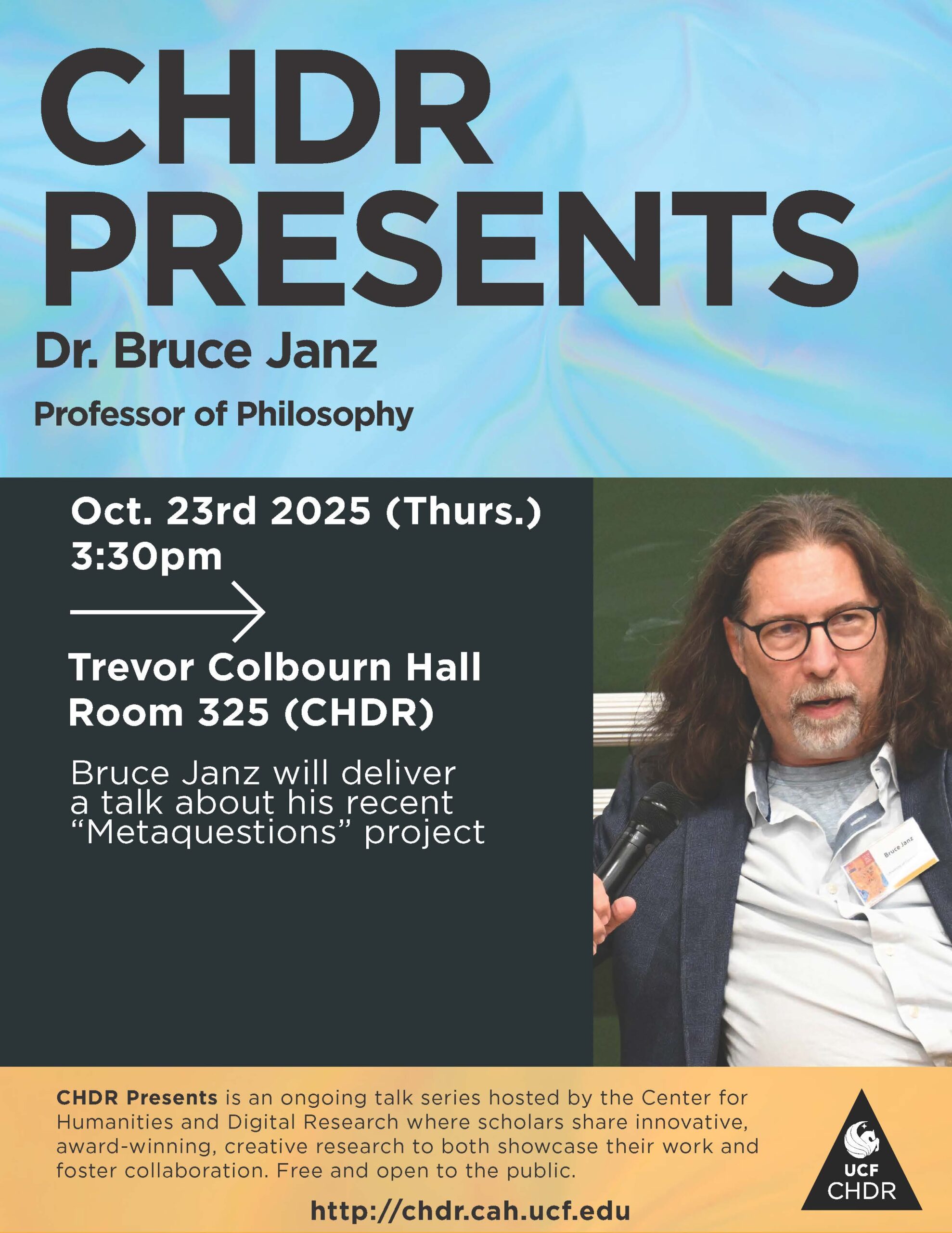 CHDR Presents: Bruce Janz poster