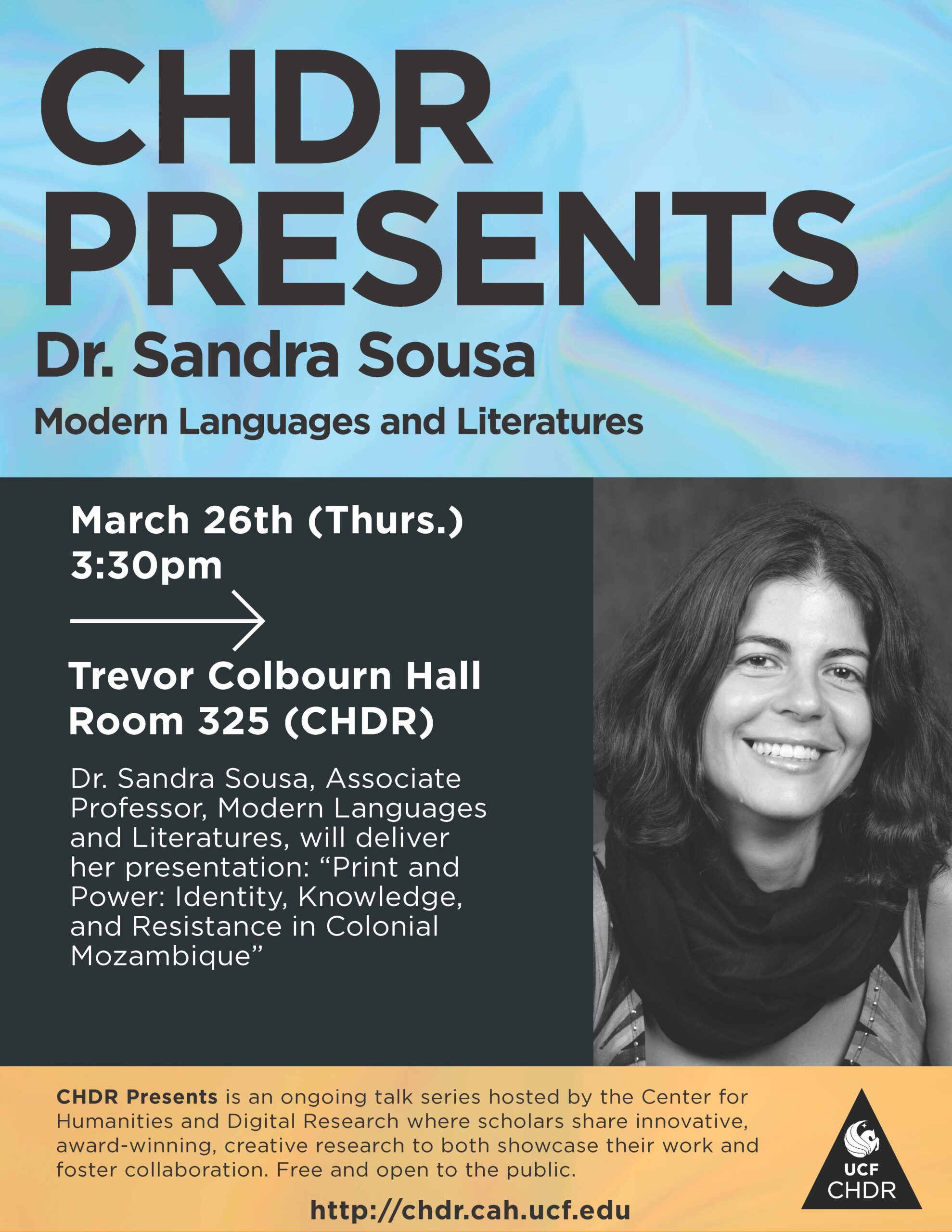 CHDR Presents: Sandra Sousa poster