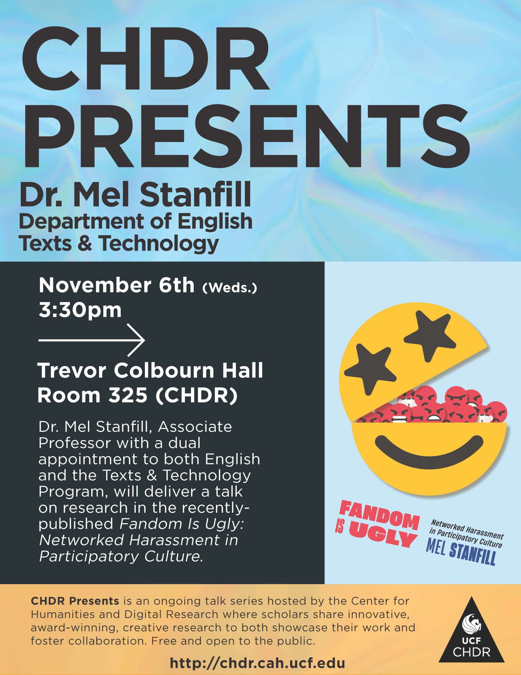 CHDR Presents: Mel Stanfill poster